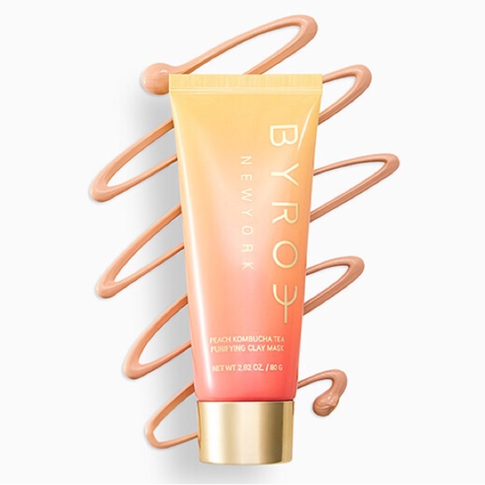 BNIB BYROE Peach Kombucha Tea Purifying Clay Mask